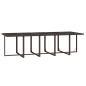 Preview: 15-tlg. Garten-Essgruppe mit Kissen Poly Rattan Braun