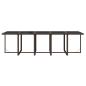 Preview: 15-tlg. Garten-Essgruppe mit Kissen Poly Rattan Braun