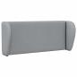 Preview: Kopfteil Ohr Hellgrau 40 x 23 x 6 cm Stoff