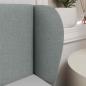 Preview: Kopfteil Ohr Hellgrau 40 x 23 x 6 cm Stoff
