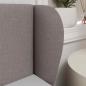 Preview: Kopfteil Ohr Taupe 40 x 23 x 6 cm Stoff