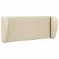 Preview: Kopfteil Ohr Creme 40 x 23 x 6 cm Stoff