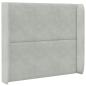 Preview: Kopfteil Ohr Hellgrau 80 x 16 x 4 cm Samt