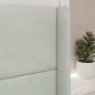 Preview: Kopfteil Ohr Hellgrau 80 x 16 x 4 cm Samt