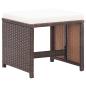 Preview: 17-tlg. Garten-Essgruppe mit Auflagen Poly Rattan Braun