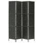 Preview: 4-teiliger Paravent Schwarz 154×160 cm Wasserhyazinthe