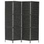 Preview: 4-teiliger Paravent Schwarz 154×160 cm Wasserhyazinthe