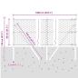 Preview: Zaunpfosten Grau 10 x 0,8 m (36 mm Mesh) Stahl und PVC
