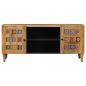 Preview: TV-Schränk mit Regal Natur 105 x 33 x 46 cm Massivholz Mango