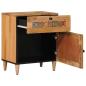 Preview: Nachttisch Natur 50 x 33 x 60 cm Massivholz Mango