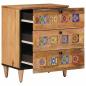 Preview: Nachttisch Natur 50 x 33 x 62 cm Massivholz Mango
