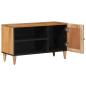 Preview: TV-Schränk mit Speicher Natur 80 x 33 x 46 cm Massivholz Mango