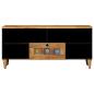 Preview: TV-Schränk mit Regal Natur 100 x 33 x 46 cm Massivholz Mango