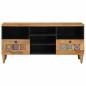 Preview: TV-Schränk mit Regal Natur 100 x 33 x 46 cm Massivholz Mango