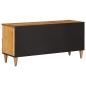 Preview: TV-Schränk mit Regal Natur 100 x 33 x 46 cm Massivholz Mango