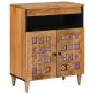 Preview: ARDEBO.de - Sideboard Natur 60 x 33 x 75 cm Massivholz Mango