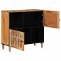 Preview: Sideboard mit Speicher Natur 80 x 33 x 75 cm Massivholz Mango