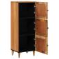 Preview: Highboard Natur 40 x 33 x 110 cm Massivholz Mango