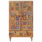Preview: Highboard Natur 60 x 33,5 x 100 cm Massivholz Mango