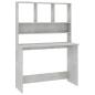 Preview: Schreibtisch mit Regalen Betongrau 110x45x157 cm Holzwerkstoff