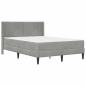 Preview: Bettgestell mit Matratze Hellgrau 120 x 190 cm Samt