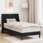 Preview: ARDEBO.de - Bettrahmen mit Kopfteil Schwarz 90 x 200 cm Samt