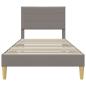 Preview: Bettrahmen mit Kopfteil Taupe 90 x 190 cm Stoff