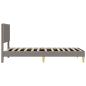 Preview: Bettrahmen mit Kopfteil Taupe 90 x 190 cm Stoff