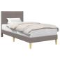 Preview: Bettrahmen mit Kopfteil Taupe 100 x 200 cm Stoff
