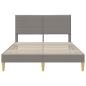 Preview: Bettrahmen mit Kopfteil Taupe 140 x 190 cm Stoff