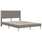 Preview: Bettrahmen mit Kopfteil Taupe 140 x 200 cm Stoff
