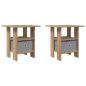 Preview: Nachttisch 2 stk. Artisan-Eiche 41 x 40 x 45 cm Holzwerkstoff
