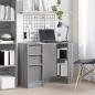 Preview: ARDEBO.de - Schreibtisch Sonoma-Grau 100 x 40 x 75 cm Holzwerkstoff