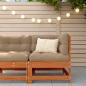 Preview: ARDEBO.de - Gartenecksofa Massives Kiefernholz Wachsbraun 62 x 62 x 70,5 cm