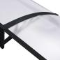 Preview: Türvordach Schwarz und Transparent 300x75 cm PC