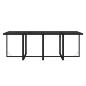 Preview: 9-tlg. Garten-Essgruppe mit Kissen Poly Rattan Schwarz