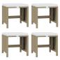 Preview: 13-tlg. Garten-Essgruppe mit Kissen Poly Rattan Beige