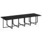Preview: 13-tlg. Garten-Essgruppe mit Kissen Poly Rattan Schwarz