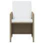 Preview: 17-tlg. Garten-Essgruppe mit Kissen Poly Rattan Beige
