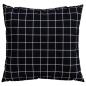 Preview: Streupillows 4 stk. Polyesterstoff Schwarz kariert 50 x 50 cm