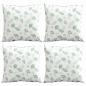 Preview: Streupillows 4 stk. Polyesterstoff Blattmuster 60 x 60 cm