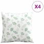 Preview: Streupillows 4 stk. Polyesterstoff Blattmuster 60 x 60 cm