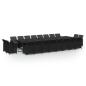 Preview: 21-tlg. Garten-Essgruppe mit Kissen Poly Rattan Schwarz
