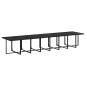 Preview: 21-tlg. Garten-Essgruppe mit Kissen Poly Rattan Schwarz