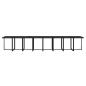 Preview: 21-tlg. Garten-Essgruppe mit Kissen Poly Rattan Schwarz
