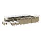 Preview: 19-tlg. Garten-Essgruppe mit Kissen Poly Rattan Beige