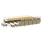 Preview: 19-tlg. Garten-Essgruppe mit Kissen Poly Rattan Beige