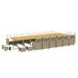 Preview: 21-tlg. Garten-Essgruppe mit Kissen Poly Rattan Beige