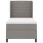 Preview: Boxspringbett mit Matratze mit Kopfteil Taupe 90 x 190 cm Stoff