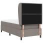 Preview: Boxspringbett mit Matratze mit Kopfteil Taupe 90 x 190 cm Stoff